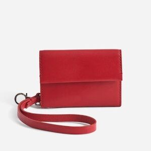 Red Leather Madewell Wallet